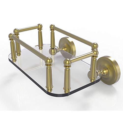 Allied Brass Pr-Gt-5 Prestige Regal Collection Wall Mounted Glass Tray Guest Towel Holder, Satin Brass #TOP20