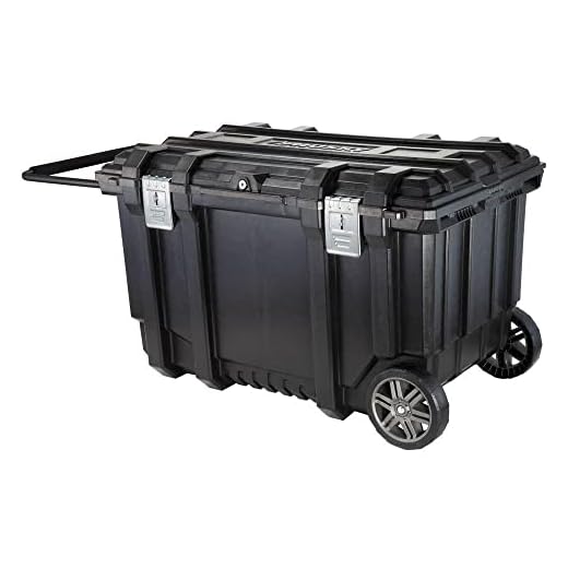 Husky 209261 37 in. Mobile Job Box Utility Cart Black