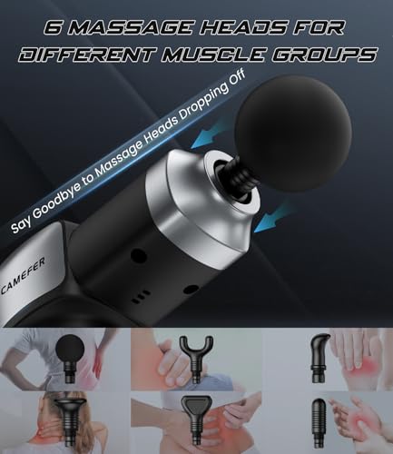 Image of Deep Tissue Massage Gun, Portable Percussion Muscle Massager with 30 Speeds & 6 Attachments, Handheld Electric Back & Neck Massager for Pain Relief