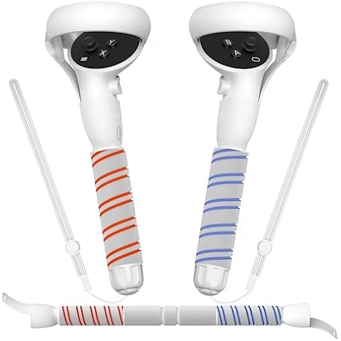 YOGES Handle Attachments Compatible with Oculus Quest 2 Controller Accessories, VR Gorilla Tag Long Arms Dual Extension Grips Compatible with Meta Quest 2 for Beat Saber Supernatural More VR Games Cover