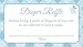 Jot & Mark Baby Shower Diaper Raffle Card Tickets for New Moms (25 Count, Blue)