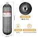 TUXING 4.7L 4500psi Carbon Fiber Air Tank（Empty Bottle） Paintball Filling Station with High Pressure Hose M18*1.5 (4.7+Pressure Gauge Valve)