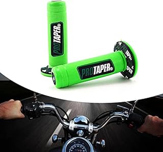 8UCK Motorcycle Handlebar Grips Hand Grips 7/8'' 22mm Universal Fit for Yamaha Honda Kawasaki Suzuki ATV UTV Dirt Pit Bike(Green)