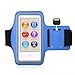 Premium Water Resistant Gym Sports Workout Wrist Band Strap Armband Case for Apple iPod Nano 7th 8th Generation (Blue)