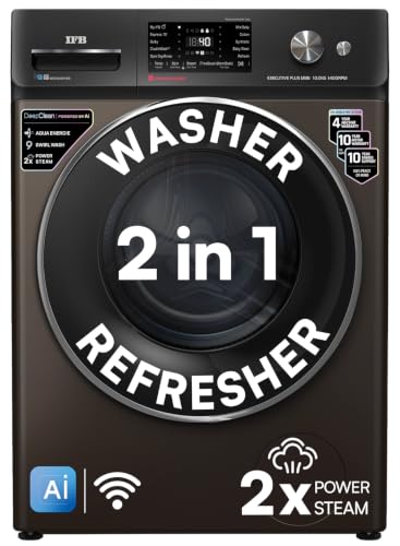 Image of IFB 10 Kg 5 Star, DeepClean Technology, AI Powered, WiFi, Fully Automatic Front Load Washing Machine (EXECUTIVE PLUS MBN 1014K,PowerSteam,9 Swirl, Steam Refresh, Inbuilt Heater, Eco Inverter, Mocha)