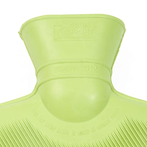 GRÜNSPECHT Warmwaterkruik van natuurlijk rubber, met witte biologische overtrek, van 100% katoen, 0,8 l, voor kinderen… - Image 6