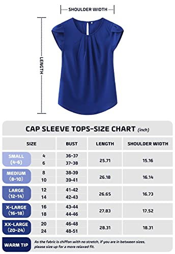 Tasamo Women's Printed Flouncing Flared Short Sleeve Blouse Top Shirts Floral (Xx-Large, Fp Dark Green 01) #TOP5