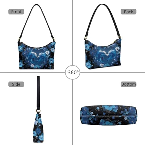 Image of Handbag for Women Leather Underam Shoulder Bag with Zipper Fashion Work Purse Waterproof Travel Wallet