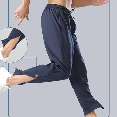 ​Mens Lightweight Athletic Fit Pants Waterproof Quick Dry Athletic Pants Outdoor Hiking Running Drawstring Sweatpants4
