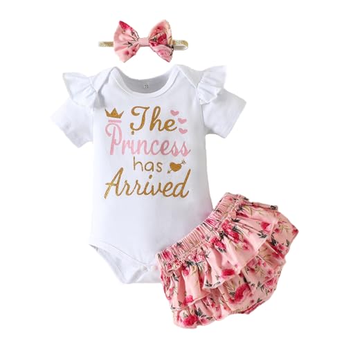 Image of Aoswep Baby Girl Clothes Infant Newborn Girl Summer Short Set Clothes