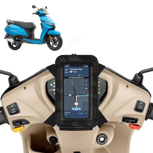 Image of Universal Mobile Holder /Stand /Mount Pouch for Scooters Scooty for Jupiter 125 (Black