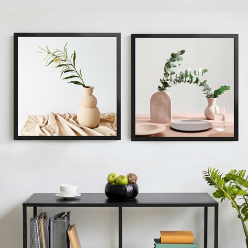 LaVie Home 30x30 Picture Frame for Wall Display, 30x30 Black Photo Frame with HD Plexiglas, 30 x 30 Diamond Painting Frame 1 Pack, Display Frame for Vertical or Horizontal, Classic Collection