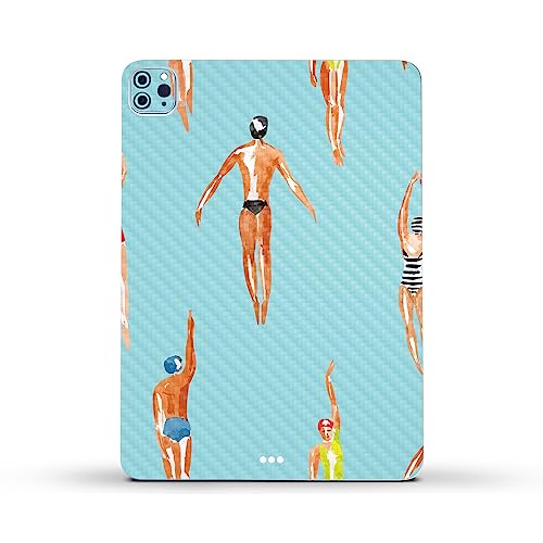 Image of MightySkins Carbon Fiber Skin Compatible with Apple iPad Pro 11 inch M2 4th Gen (2022) Full Wrap Kit - Upstream | Protective, Durable Textured Carbon Fiber Finish | Easy to Apply | Made in The USA