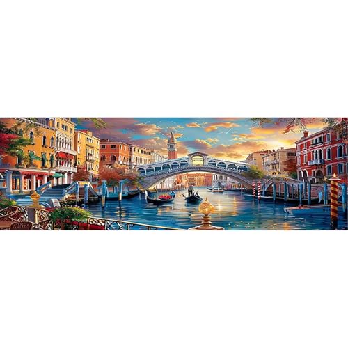 Diamant Peinture Venise XXL : tableau en broderie d'art italien de 110 x 50 cm
