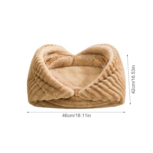 Panier d'hiver pour chat en peluche semi-fermé pour chambre
