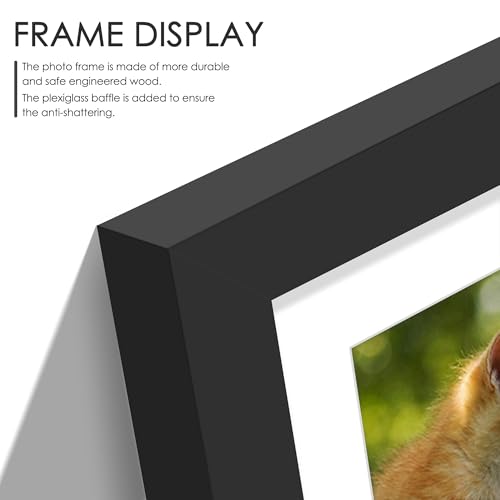 Image of DUENPY 15x17 Collage Picture Frame 4x6 Collage Picture Frame Displays Seven 4x6 inch Photos or 15x17 (Without Mat) for Available Horizontal Wall Mounting Display and Vertical Black
