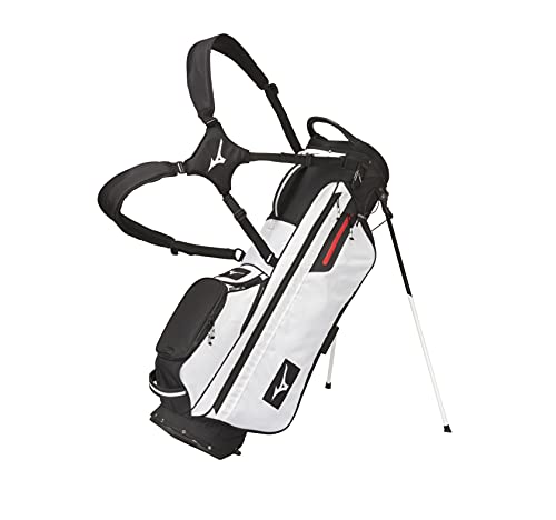 Mizuno BR-D3 Stand Bag, White-Black