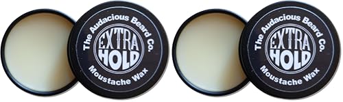 Image of Extra Hold Moustache Wax - The Audacious Beard Co (Pack of 2)