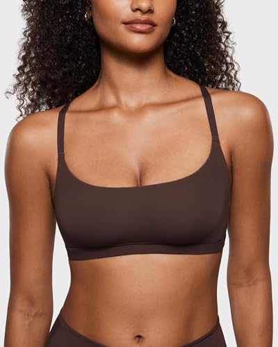 Image of INLYRIC Women's Inbarely Soft Racerback Bralette - Wireless Full Coverage No Padding Unlined Bralette