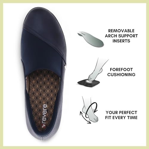 Image of Revere Naples Women's Stretch Loafers - Comfortable Bunion-Friendly Design with Arch Support and Custom Fit