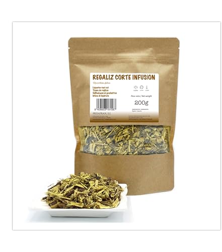 FRISAFRAN | Regaliz de Palo Corte Infusión | Té de Raíz de Regaliz Cortada | Digestiva | Detox | Directamente del Productor | 200g
