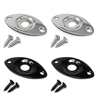 【PACKAGE INCLUDES】Two silver, two black with screws. Sufficient quantity meets your daily needs and can be used for a long time. 【GUITAR PICKUP SOCKET】Glossy surface and bright color create a gorgeous and new look for your instrument. Professional in...