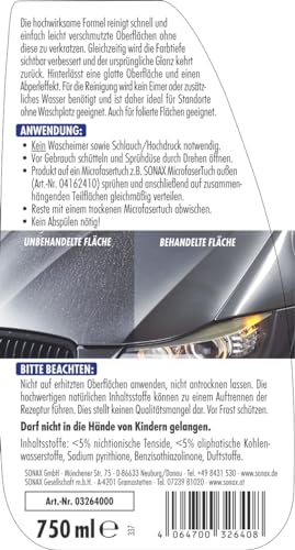 SONAX XTREME TrockenWäsche (750 ml) zur fleckenfreien Reinigung von verschmutzten Oberflächen ohne Wasser | Art-Nr. 03264000