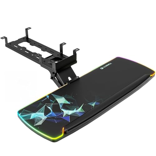 LLDEPLL Keyboard Tray Under Desk with Storage Drawer, Height...