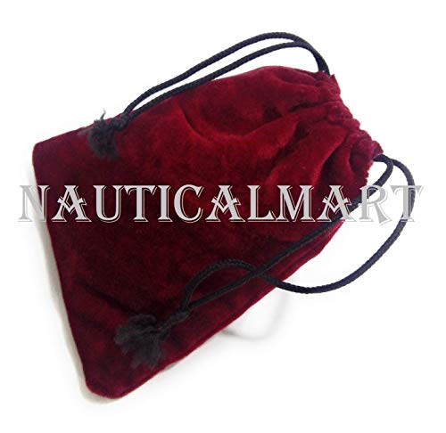 Brújula de latón con estuche de cuero NauticalMart miniatura 4