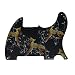 KAISH 5 Hole 3D Printed Tele Style Blank Guitar Plastic Pickguard TL Scratch Plate for Esquire Telecaster/Tele Leopard Pattern