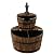 Giantex 2-Tier Barrel Waterfall Fountain, Rustic Wood Barrel Cascading with Electric Decorative Hand Pump, Outdoor Water Feature for Garden Patio Backyard Lawn Porch