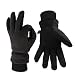 OZERO Work Gloves -30°F Coldproof Thermal Winter Glove - Deerskin Leather Palm & Polar Fleece Back with Insulated Cotton - Windproof Water-resistant Warm hands in Cold Weather for Women Men - Denim(M)