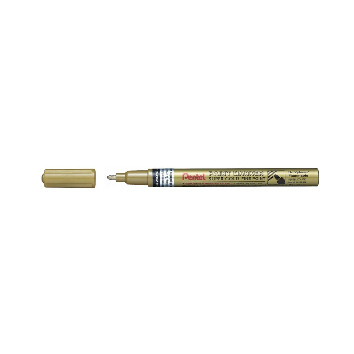 Pentel MSP10 Paint Marker Pen, 2.9mm Fine Bullet Point, Gold ink (Single Pen)