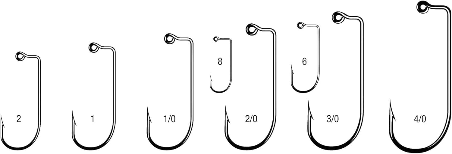 Rapala VMC 9147 Aberdeen-Shape jig Hook with 90° Bend #2-3/0 Size in 100 Pack -Work Great with Do It Molds 570 Style Hooks