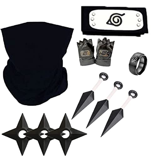 Anime Cosplay Accessory Set Anime Headband, Anime Headband Kunai Gloves Kakashi Cosplay Prop