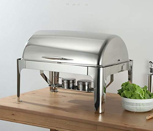 Aprilhp Buffetwärmer Warmhaltebehälter Speisenwärmer Chafing Dish Edelstahl, Wärmebehälter, Chafer Set Buffet-Server für… – Bild 7