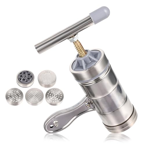 Cabilock 家用手動製麺機 厚手ステンレス製 ヌードルメーカーツール 多機能パスタプレス そば うどん ラーメン対応 自家製麺作り簡単キッチ