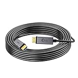 Cable HDMI de núcleo de fibra óptica, transferencia óptica sin pérdida de señal o retraso. Sin interferencias electromagnéticas (EMI) y bajo consumo de energía (menos de 250 mW), por lo que no se necesita ninguna fuente de alimentación adicional incluso para este cable HDMI de fibra óptica delgada de 10 m de longitud, más flexible, permite que tu cableado de larga distancia sea más libre y más fácil.