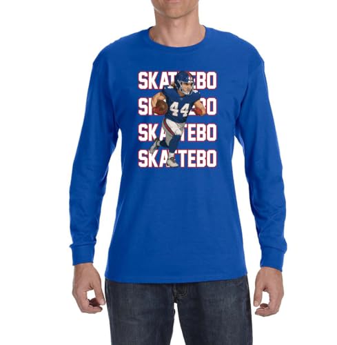 Long Sleeve Blue New York Cam Skattebo Text Pic T-Shirt