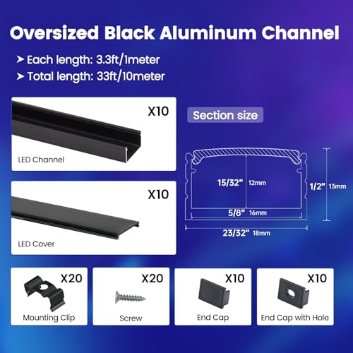 Muzata Tira LED 5M RGB Alta Densidad 96 LEDs/m miniatura 3