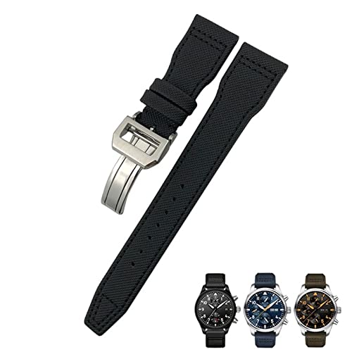 Bracelet montre IWC Big Pilot IW377714 nylon cuir de veau 20mm 21mm 22mm