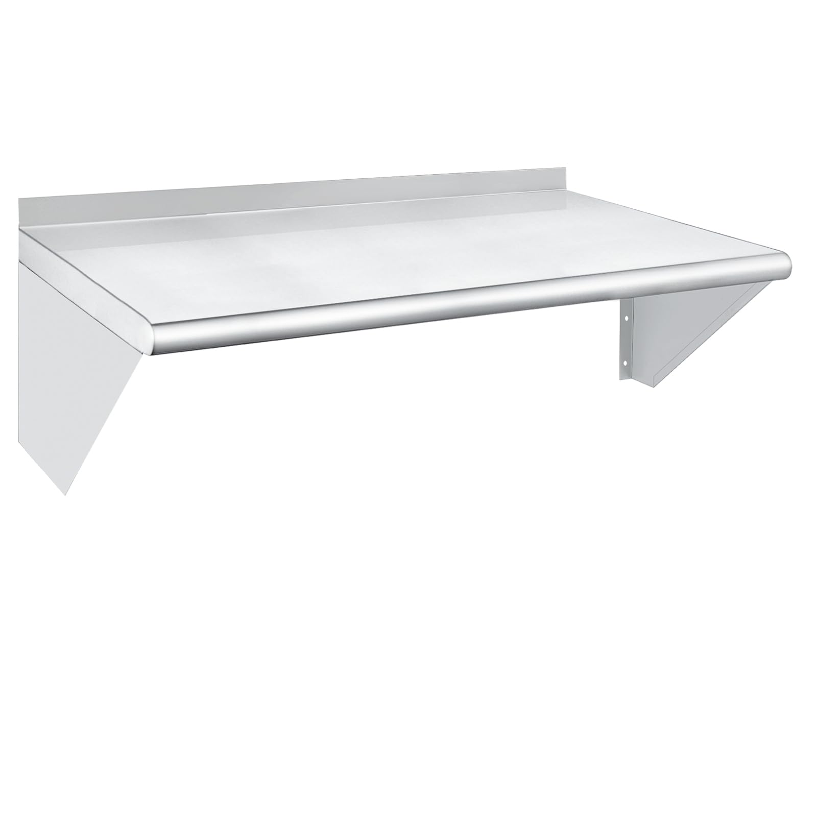 HARDURA Stainless Steel Shelf 18" x 36", 340lb Commercial Shelves Wall Mount Metal Shelving with Backsplash and Brackets for Kitchen, Restaurant, Laundry Room and Home