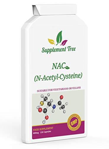 NAC N-Acetyl-Cysteine 600 mg 120 Capsules | Vegans & Vegetarians Friendly | UK Manufactured