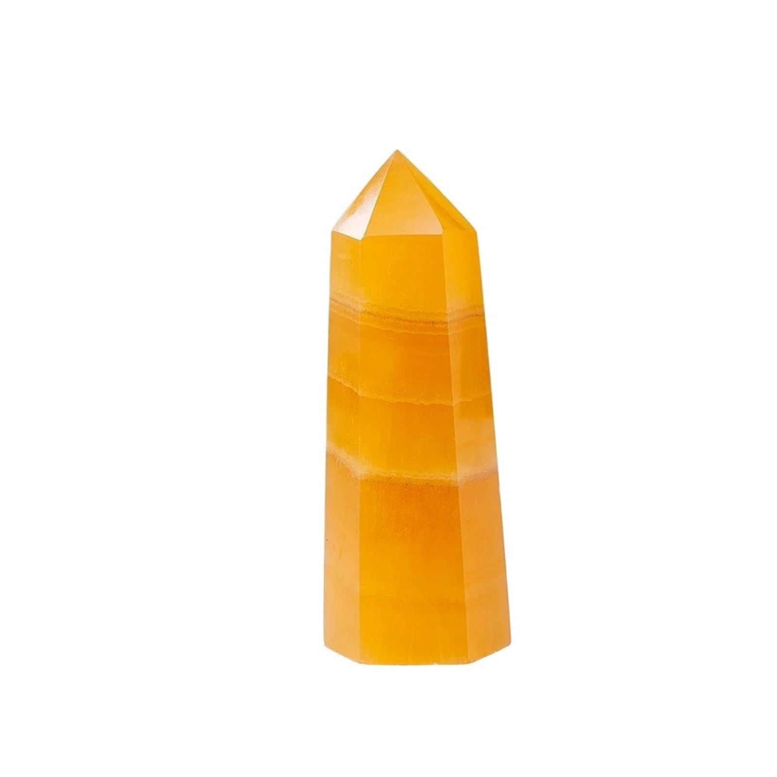 YZWRWRMKTB Yellow Calcite Hexagonal Crystal Column Point Ornaments Room Decor Home Decoration Ore