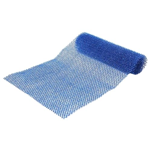 WRITWAA Esponja de Red Exfoliante Corporal Larga de Nailon Azul para Ducha y Baño, Paño Africano para Limpieza Profunda de Espalda, Pies y Piel Muerta, Adecuado para Cuidado Personal