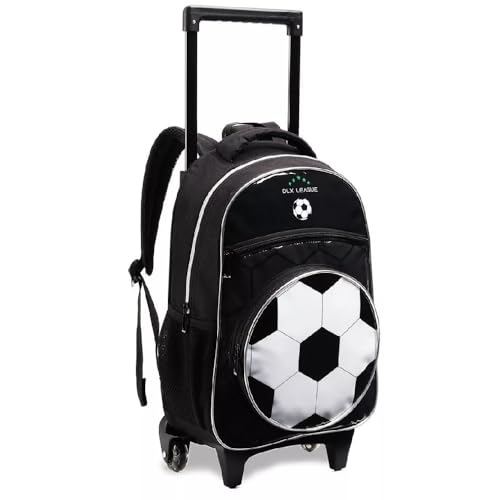 Kit Menino Mochila De Rodinhas Lancheira Estojo Bola Futebol