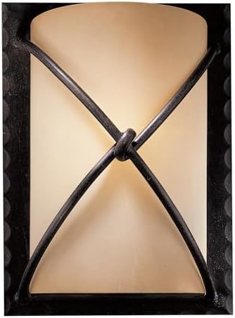 Minka Lavery 1972-138 Aspen II Wall Sconce, 1-Light, 100 Total Watts, 9.25-in H x 12.5-in W, Aspen Bronze