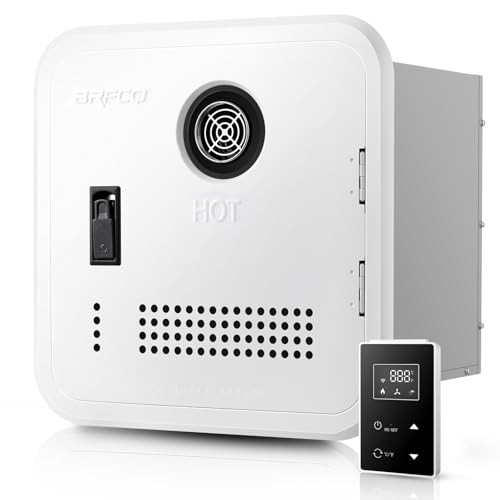 RV Tankless Water Heater, 65000 BTU RV Instant Hot Water Heater with 16x16 inch White Door and...