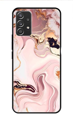 Image of Metal TPU Printed Back Cover for Samsung Galaxy A52 5G (Marble Design -J1) 360 Degree Protection | Camera Protection -25092024(AR)