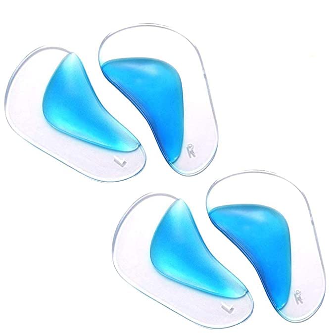 NT Enterprise 2 Pairs Arch Support Insoles Fits for Flat Feet & Plantar Fasciitis Orthotic Arch Pads for Women and Men, Gel High Cushion Insert, One Size Fits All